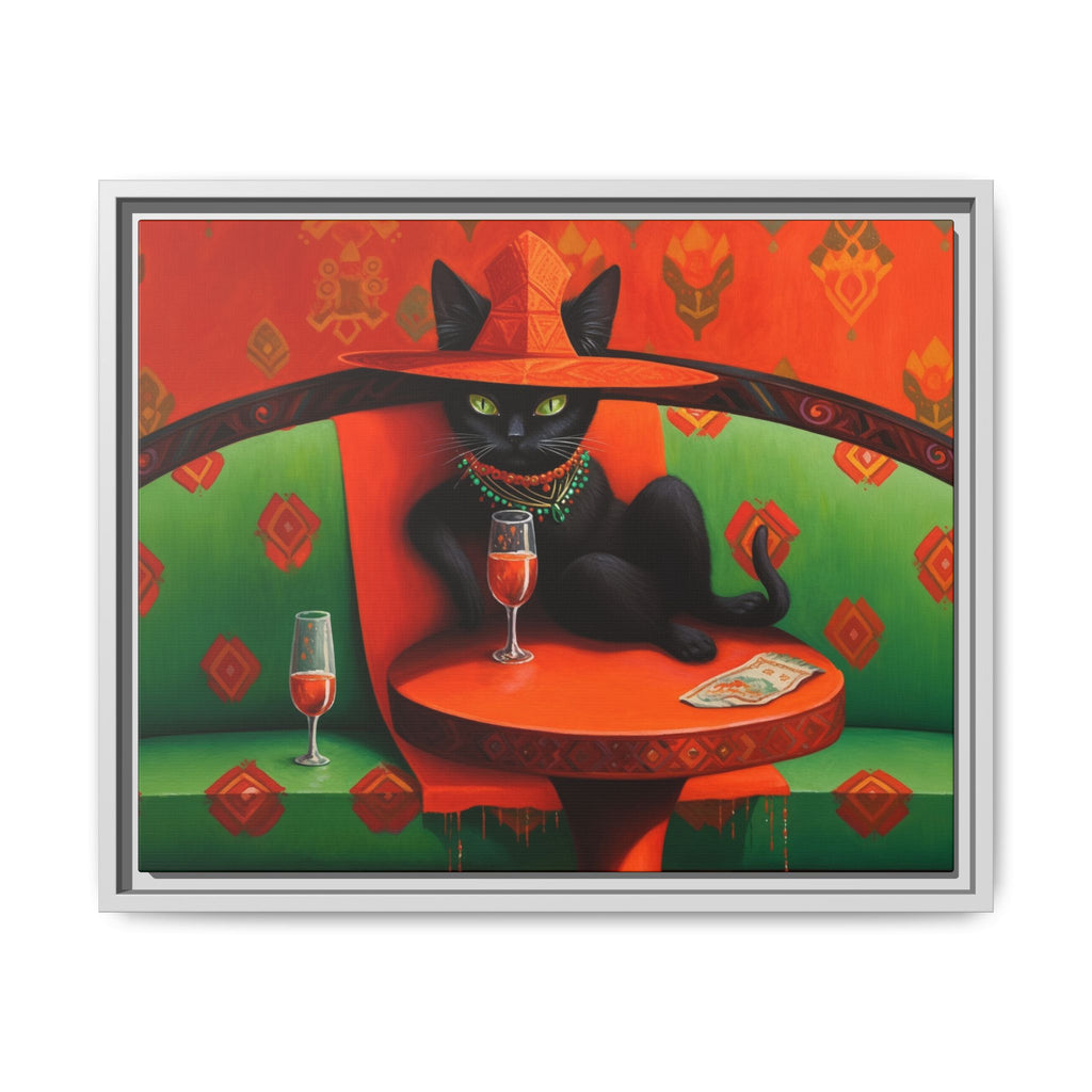 Matte Canvas, Framed | Observative Cat