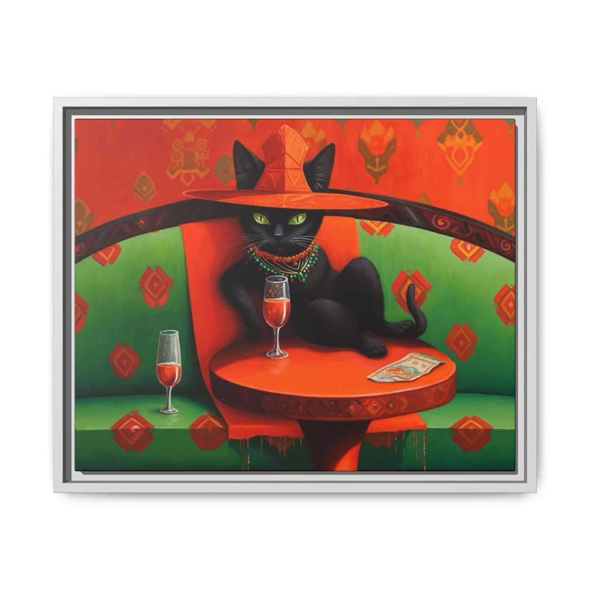 Matte Canvas, Framed | Observative Cat