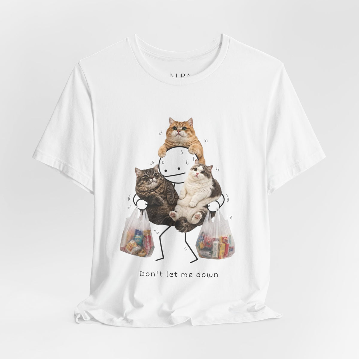Funny Cat Lover T-Shirt, Dont Let Me Down Cat Meme Tee,Cat Mom Gift, Shirt