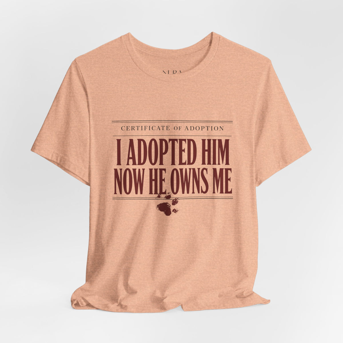 I Adopted Him Now He Owns Me Comfort Colors Shirt, Dog Adoption Shirt, Funny Dog Mom Gift, Rescue Dog Owner Tee, Dog Shirt