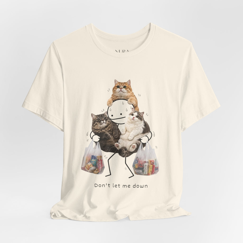 Funny Cat Lover T-Shirt, Dont Let Me Down Cat Meme Tee,Cat Mom Gift, Shirt