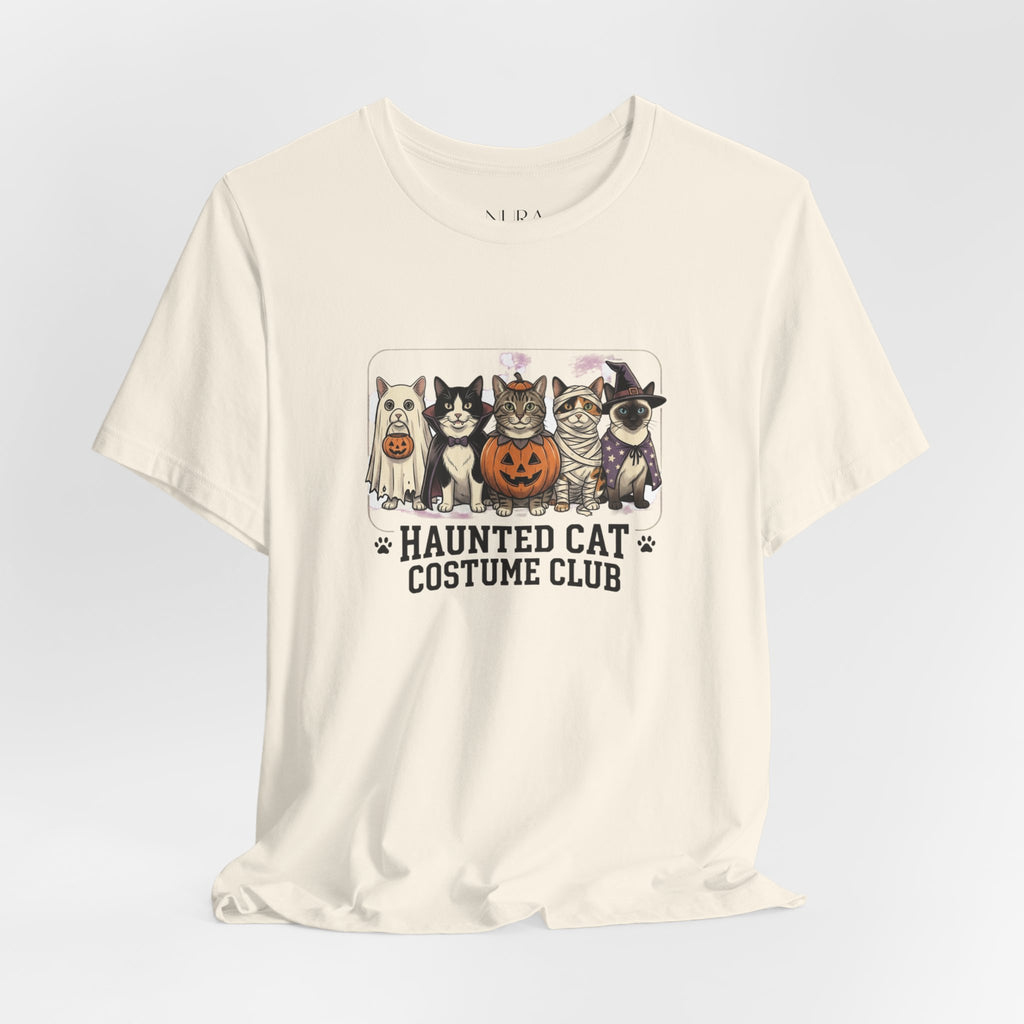 Haunted Cat Vintage Tee | Halloween Cat Shirt
