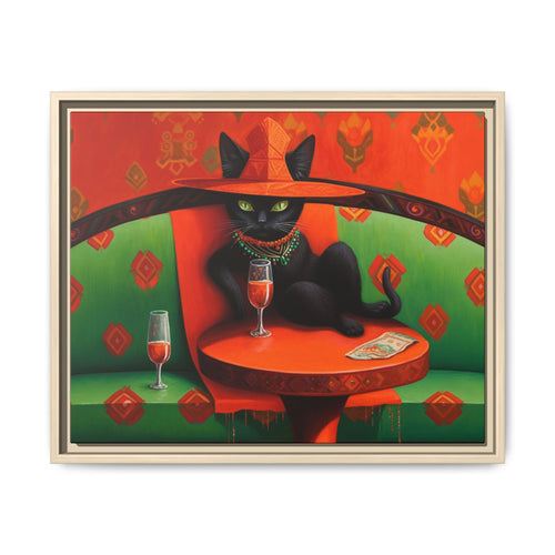 Matte Canvas, Framed | Observative Cat