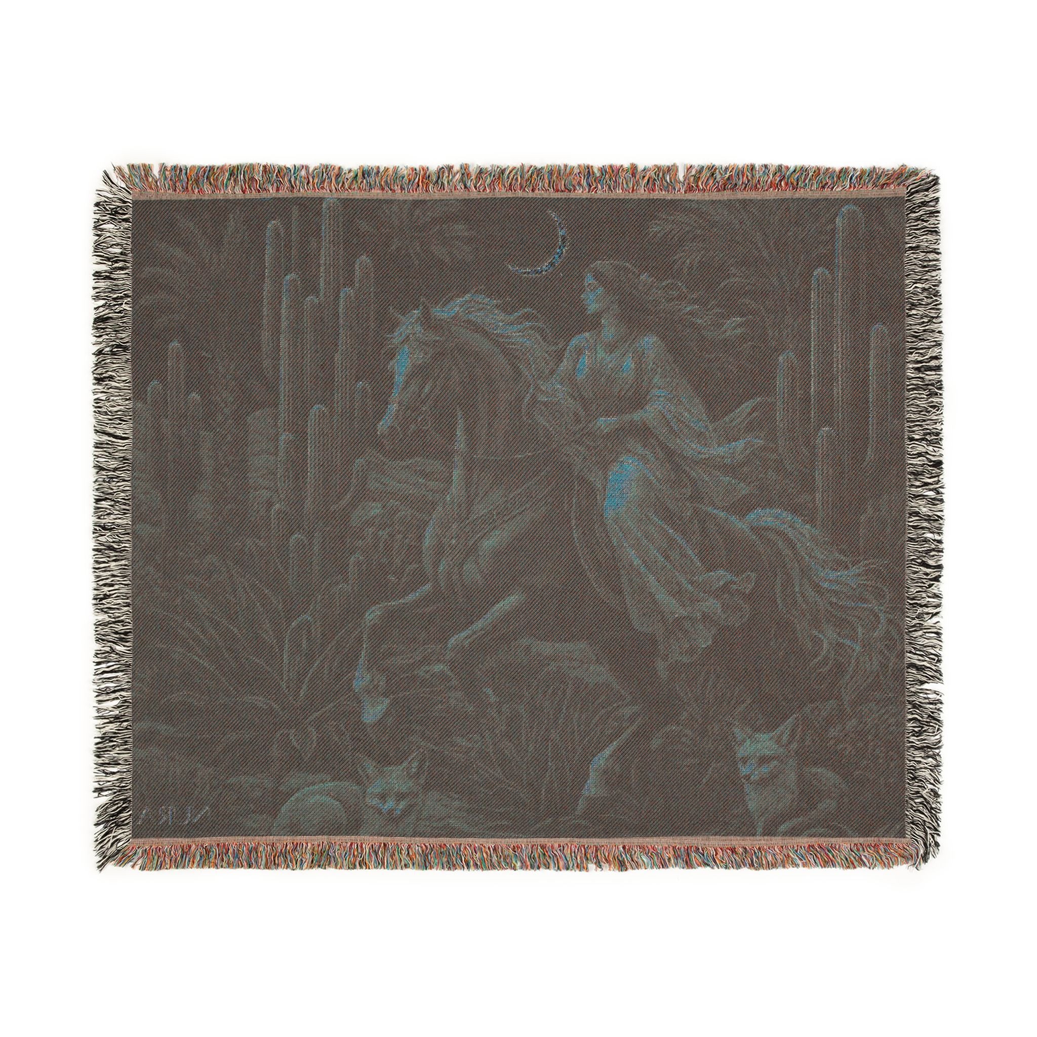 Desert Spirit Woven Blanket | Handwoven Cotton Throw