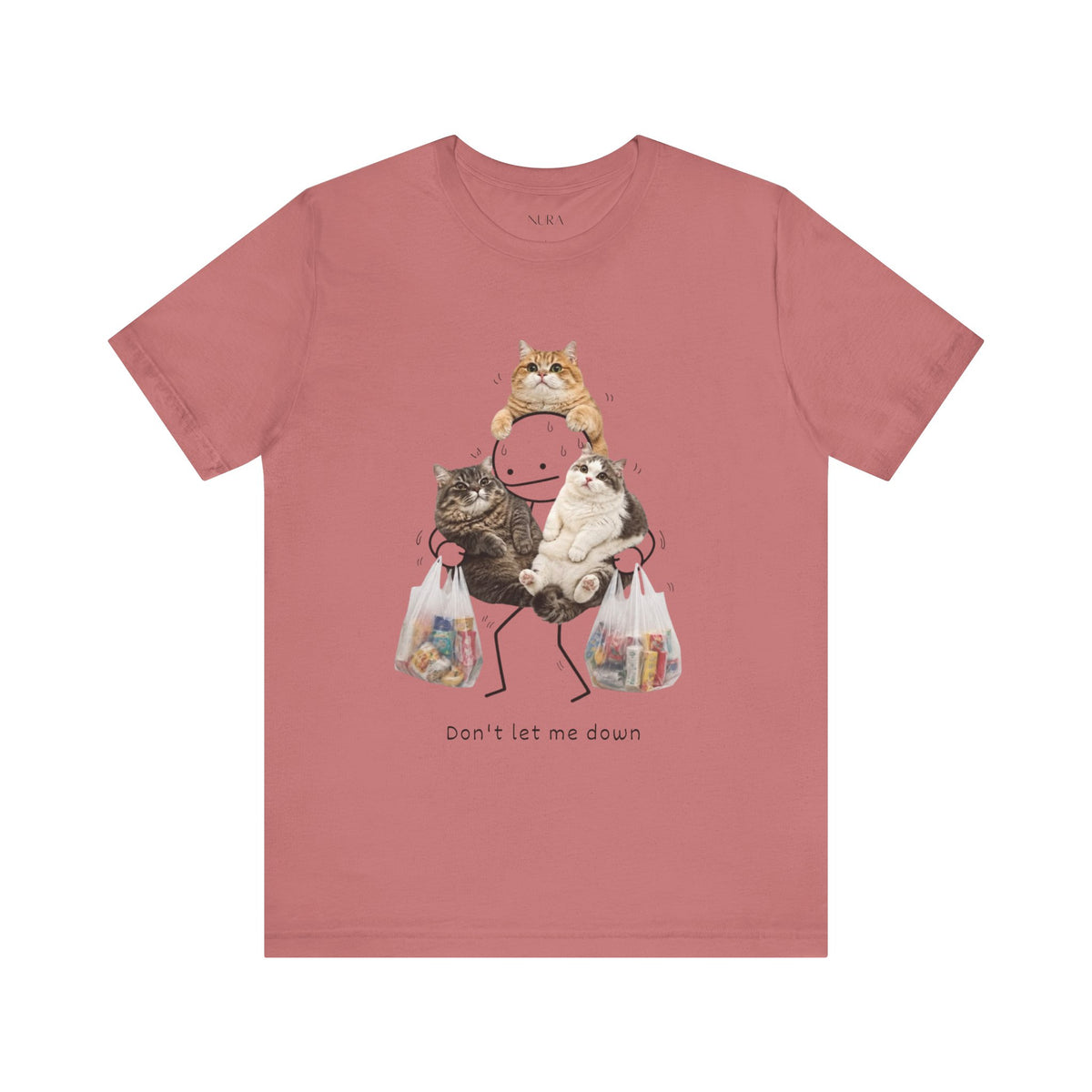 Funny Cat Lover T-Shirt, Dont Let Me Down Cat Meme Tee,Cat Mom Gift, Shirt