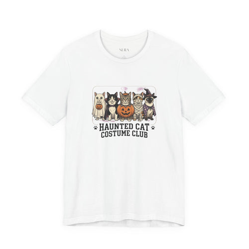Haunted Cat Vintage Tee | Halloween Cat Shirt