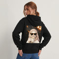 Relaxed Hoodie | Funny Cat Hoodie, Unbothered Apocalypse, Oversized Graphic Hoodie, Cat in Sunglasses Print, Trendy Streetwear Hoodie Gift