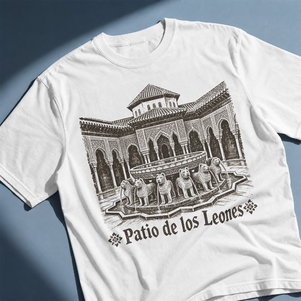 Softstyle Tee | Patio de los Leones | Vintage Andalusian Art Print