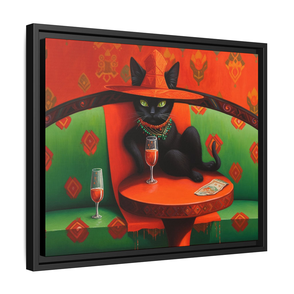 Matte Canvas, Framed | Observative Cat