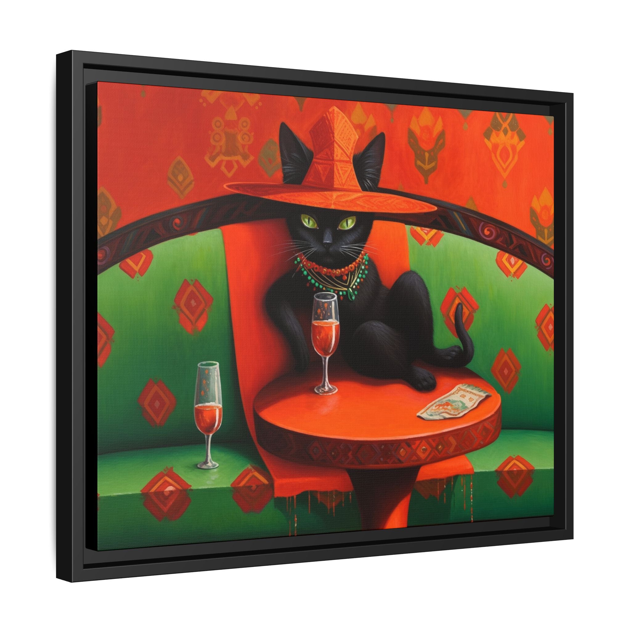 Matte Canvas, Framed | Observative Cat