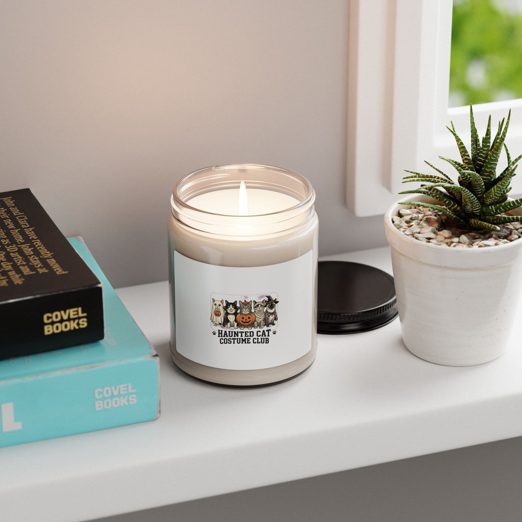 Haunted Cat Costume Club Candle, Halloween soy candle