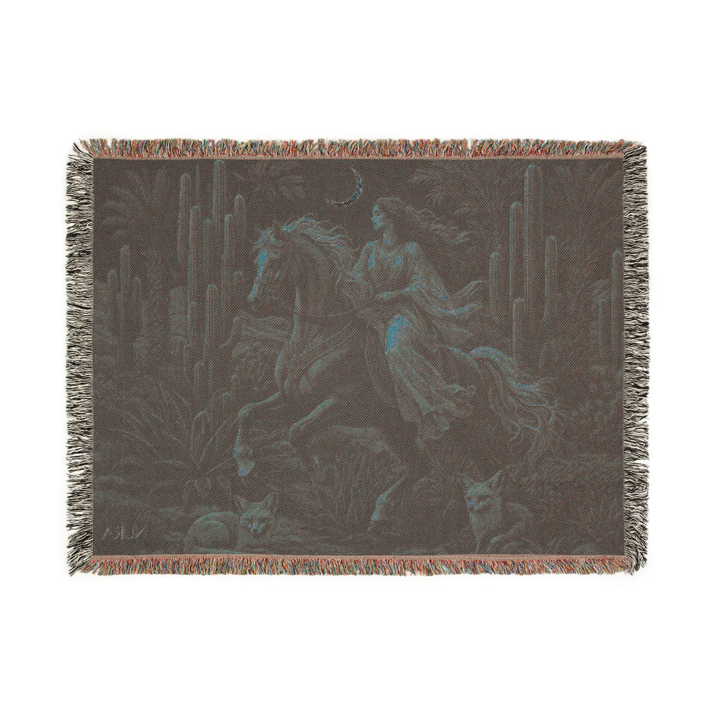 Desert Spirit Woven Blanket | Handwoven Cotton Throw