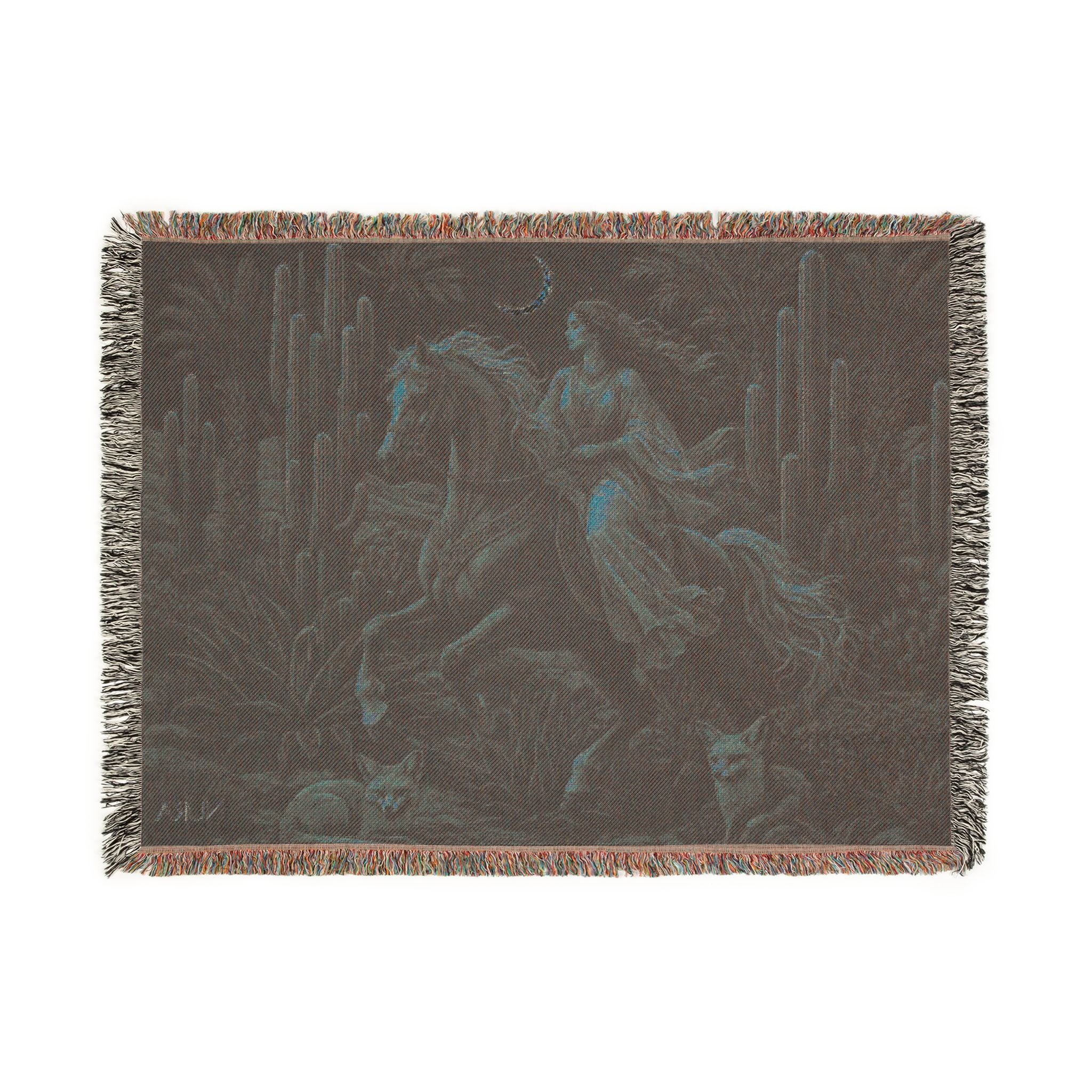 Desert Spirit Woven Blanket | Handwoven Cotton Throw