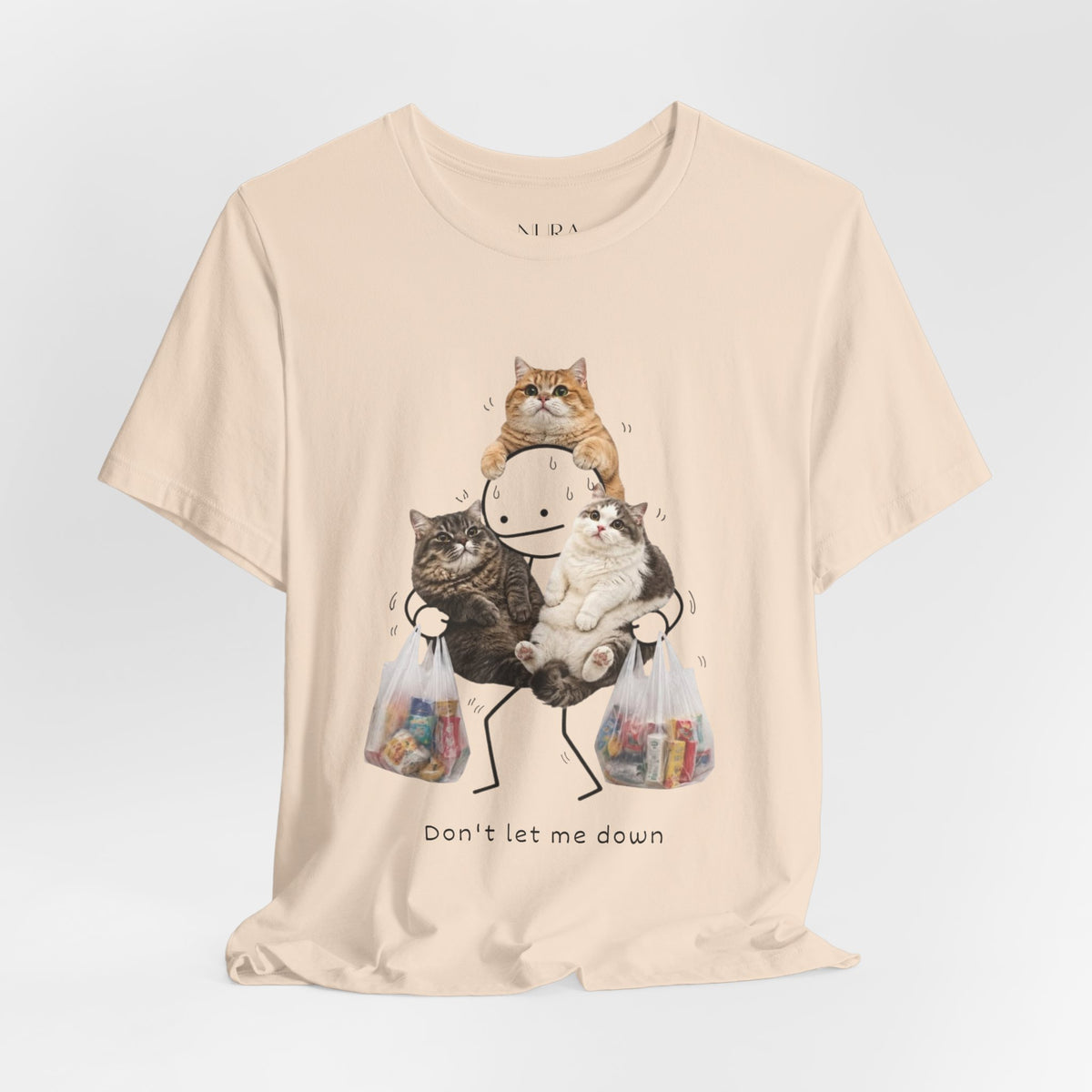 Funny Cat Lover T-Shirt, Dont Let Me Down Cat Meme Tee,Cat Mom Gift, Shirt