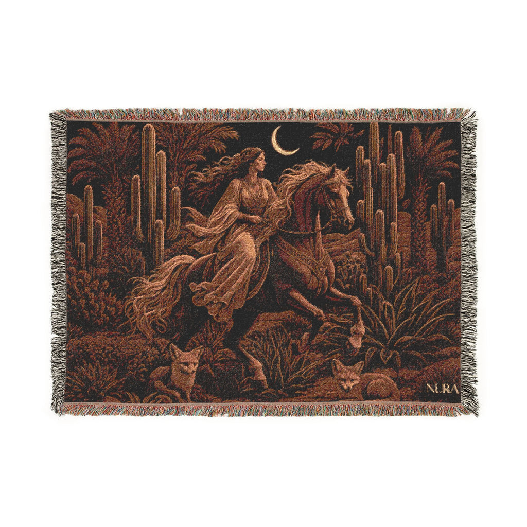 Desert Spirit Woven Blanket | Handwoven Cotton Throw