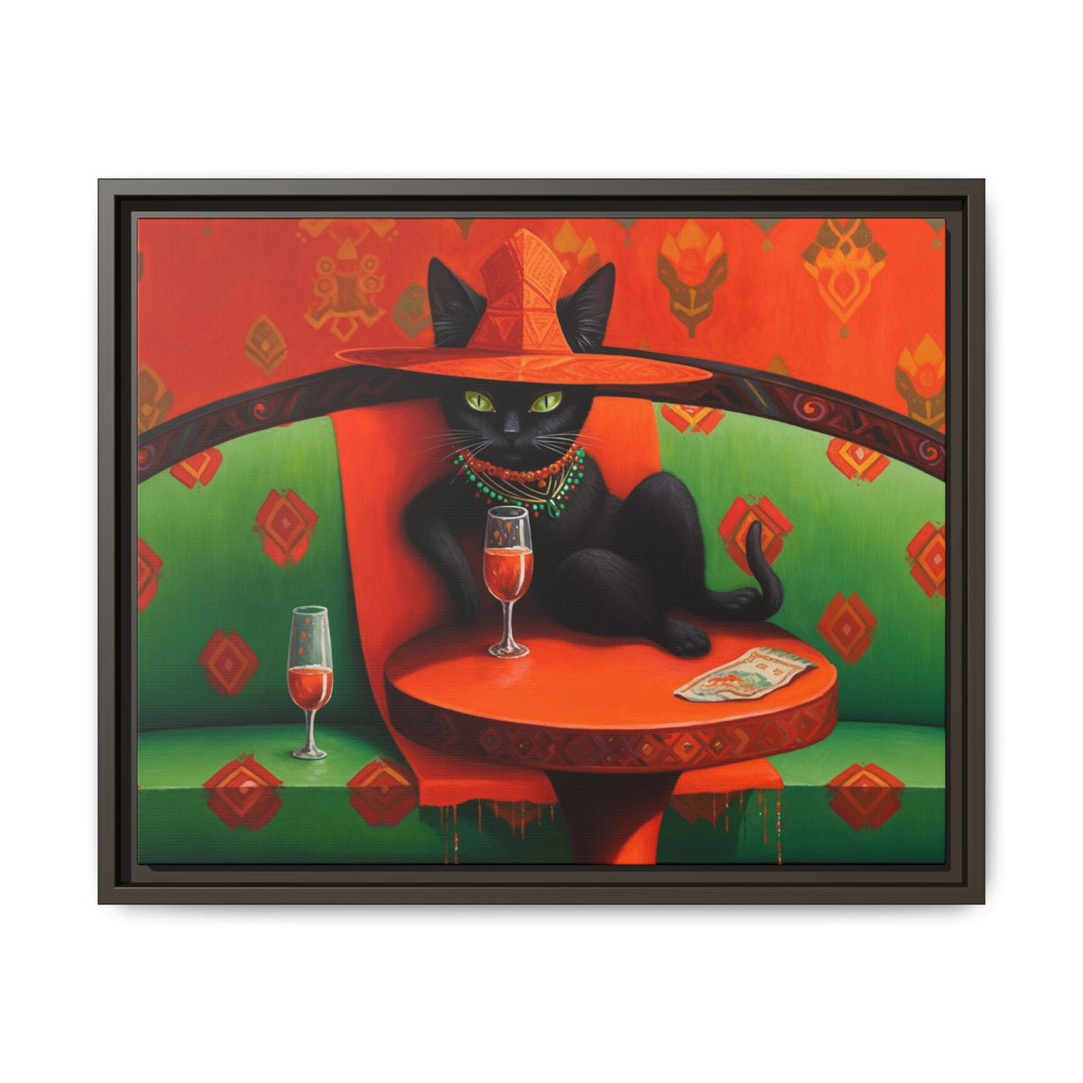 Matte Canvas, Framed | Observative Cat