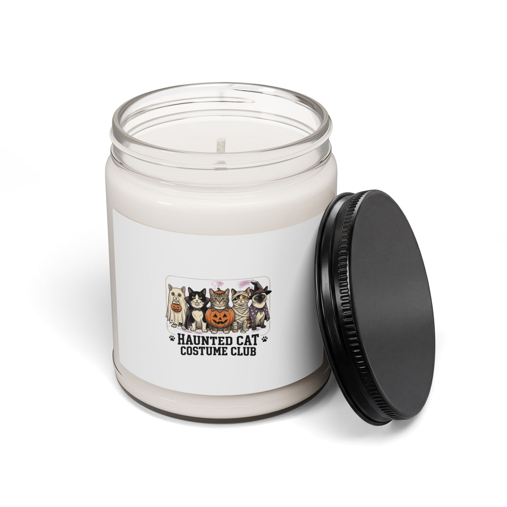 Haunted Cat Costume Club Candle, Halloween soy candle