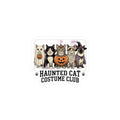 Haunted Cat Costume Club Sticker | Halloween Kitty Costume Vinyl