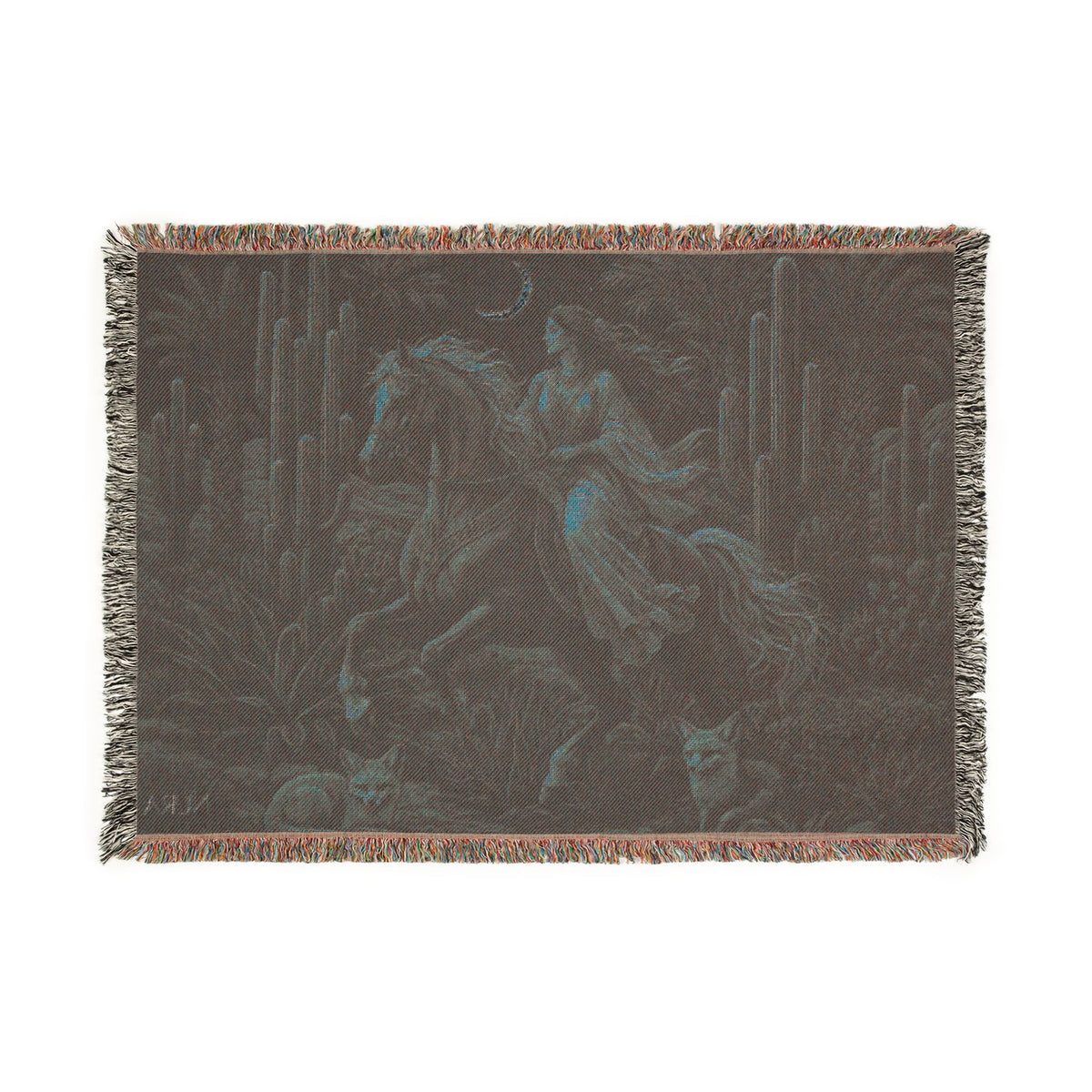 Desert Spirit Woven Blanket | Handwoven Cotton Throw