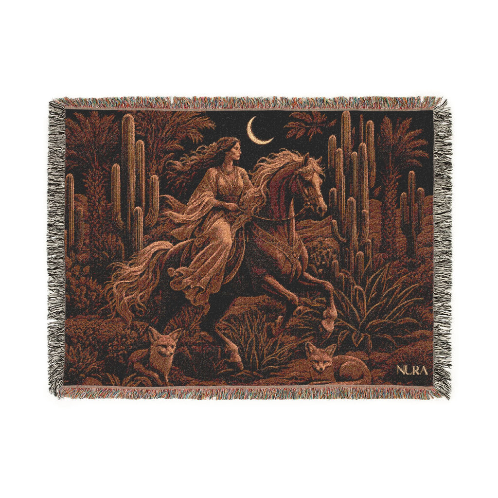 Desert Spirit Woven Blanket | Handwoven Cotton Throw