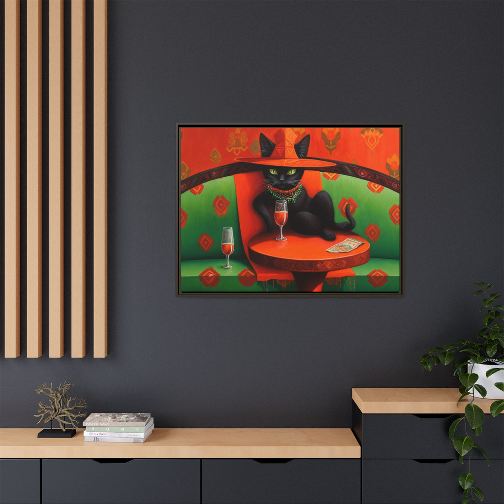 Matte Canvas, Framed | Observative Cat