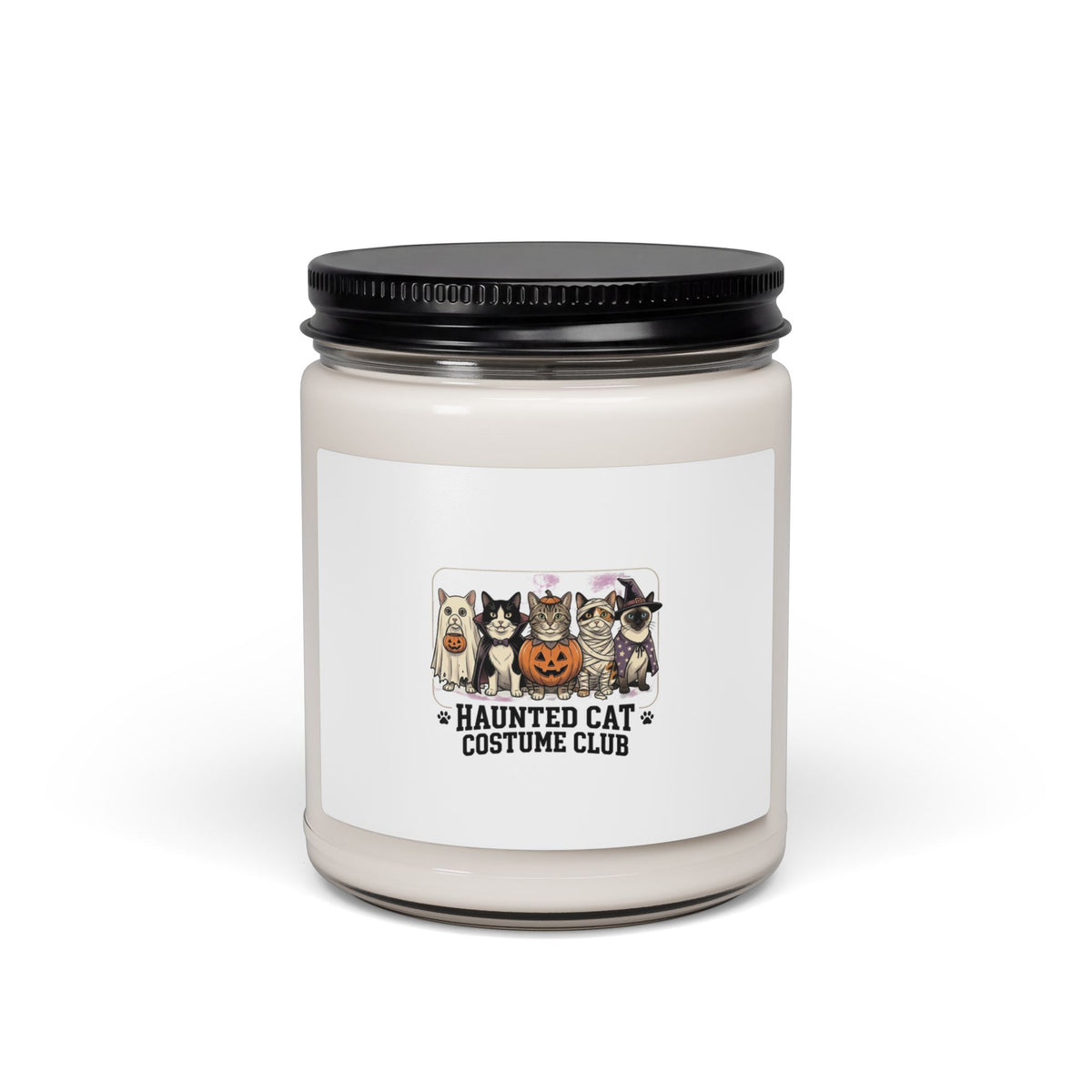 Haunted Cat Costume Club Candle, Halloween soy candle
