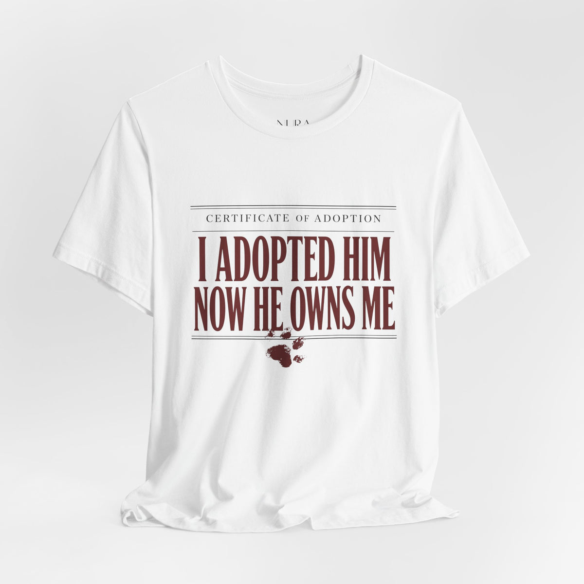 I Adopted Him Now He Owns Me Comfort Colors Shirt, Dog Adoption Shirt, Funny Dog Mom Gift, Rescue Dog Owner Tee, Dog Shirt