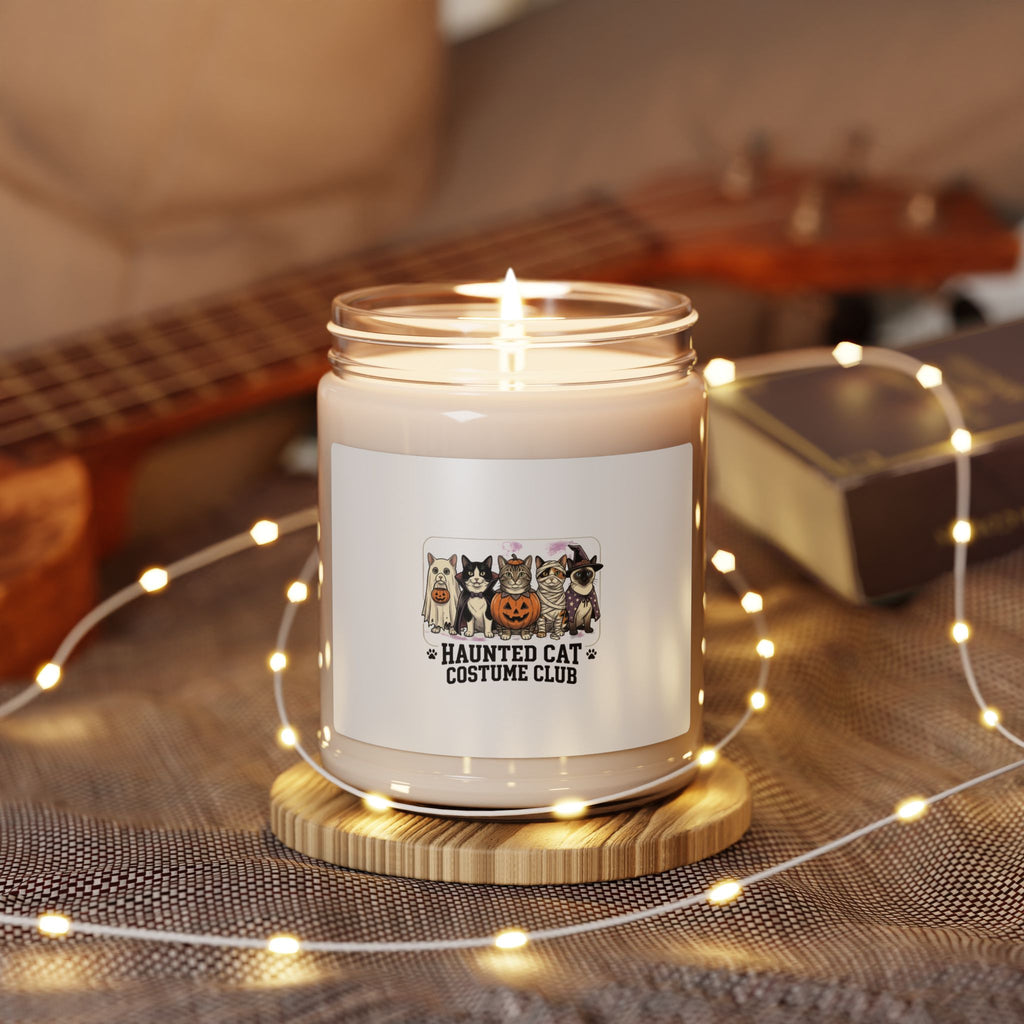 Haunted Cat Costume Club Candle, Halloween soy candle