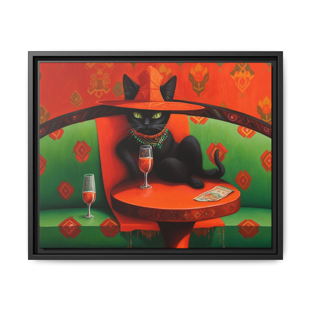 Matte Canvas, Framed | Observative Cat