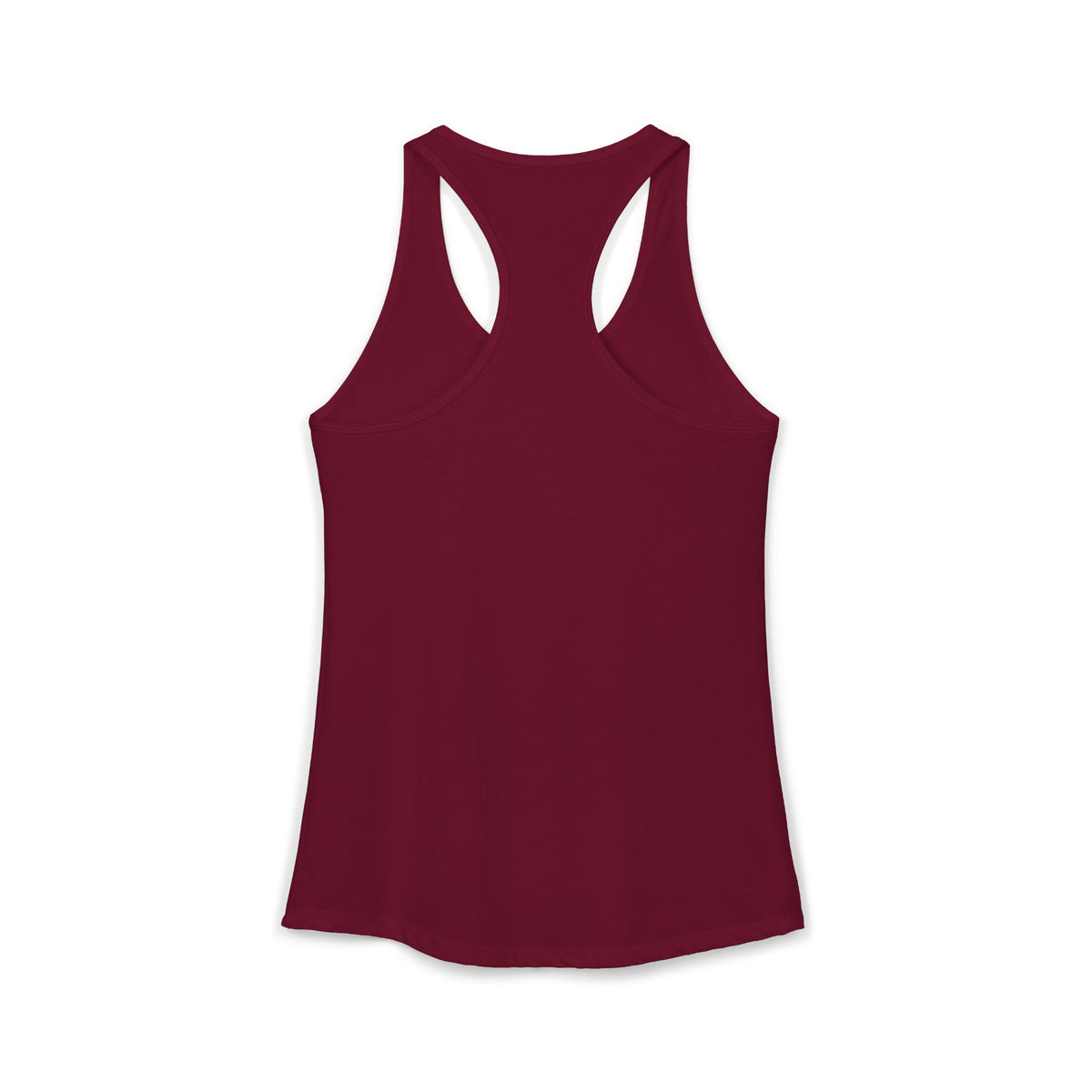 Maroon tank top on a white background