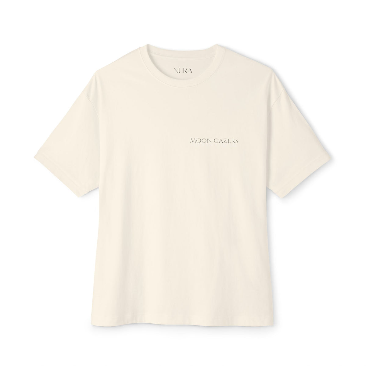 Beige t-shirt with 'Soulful' text on a white background